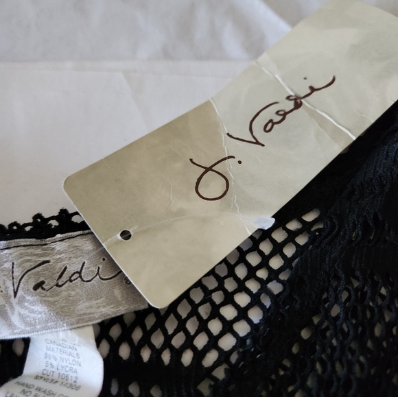 J. Valdi Black Mesh Cover Up Dress Size Large With Tags - Picture 10 of 14